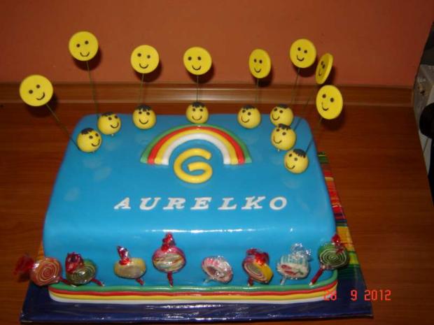 smailíky, torta, Ostané torty pre deti, Macka, 1