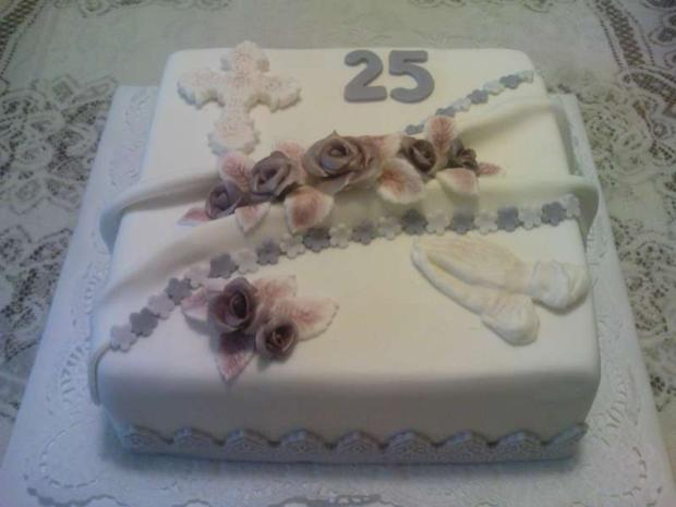 25 výročie vysviacky, torta 25 výročie vysviacky, torta, GABIKA SZ., 1