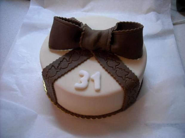 kruhová z mašlou, torta, Narodeninové torty, Tatianka, 1