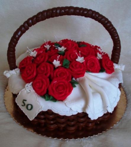 Košík ruží, torta, Narodeninové torty Košík ruží, torta, Narodeninové torty, malichova, 1
