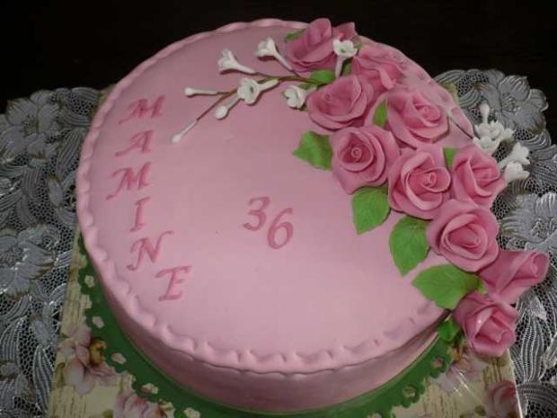 ružové kvetinky, torta, Narodeninové torty ružové kvetinky, torta, Narodeninové torty, ivča, 1