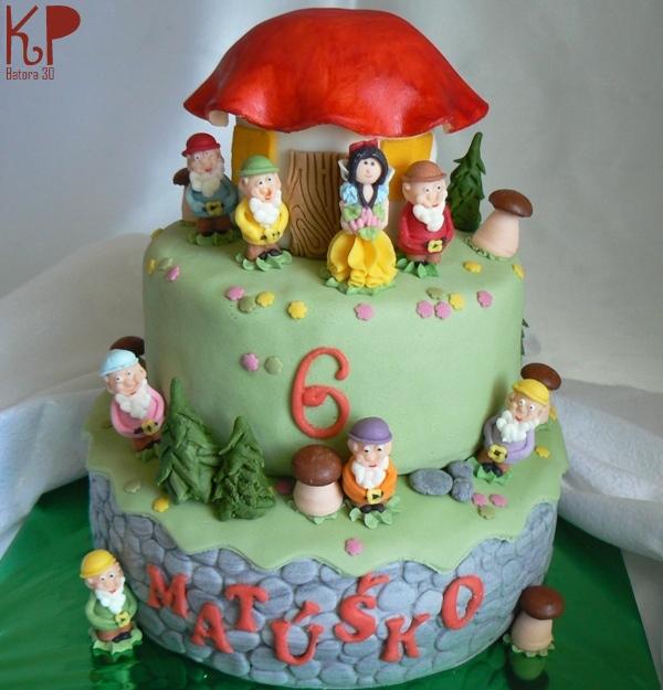 Snehulienka a sedem trpaslíkov, torta, Rozprávkové torty Snehulienka a sedem trpaslíkov, torta, Rozprávkové torty, batora30, 1
