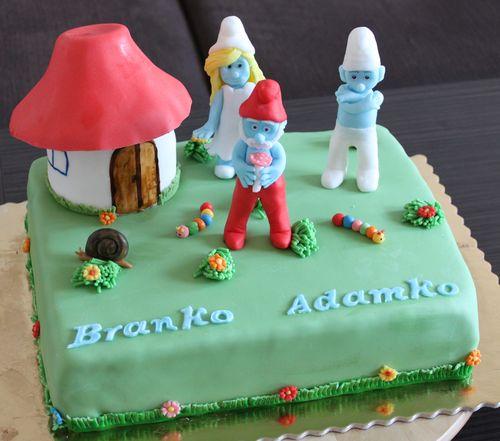Šmolkovia, torta, Rozprávkové torty, zdenka z hôrky, 1