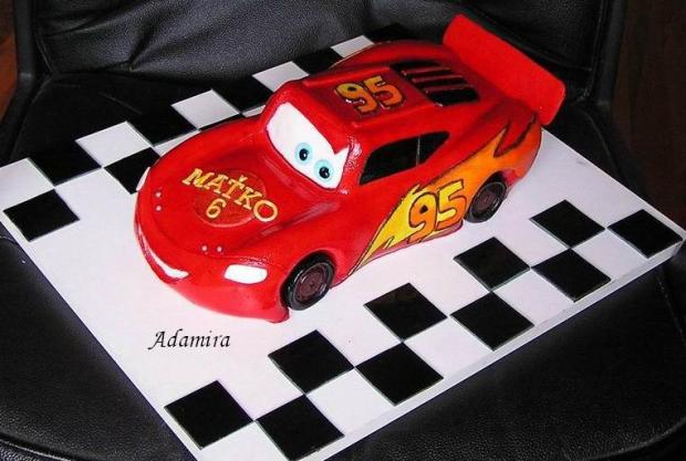 McQueen, torta, Torty autíčka, vláčiky McQueen, torta, Torty autíčka, vláčiky, adamira, 1