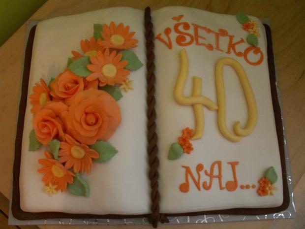 kniha 40, torta, Narodeninové torty kniha 40, torta, Narodeninové torty, Majka22, 1