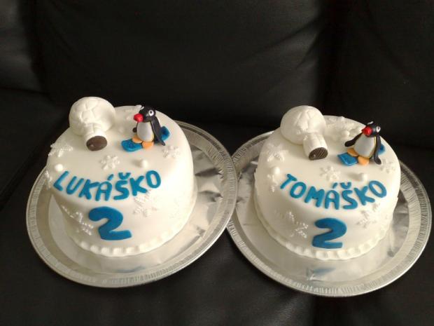 Pingu pre dvojičky, torta, Rozprávkové torty Pingu pre dvojičky, torta, Rozprávkové torty, Stelka33, 1