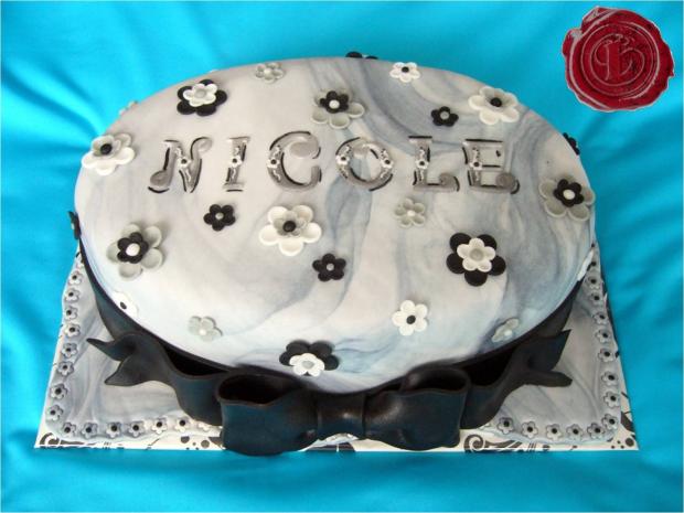 Čierno-biela pre Nicole, torta, Narodeninové torty Čierno-biela pre Nicole, torta, Narodeninové torty, lenkafab, 1