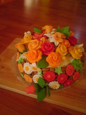 Kosik kvetov, torta, Narodeninové torty Kosik kvetov, torta, Narodeninové torty, dagaz, 1