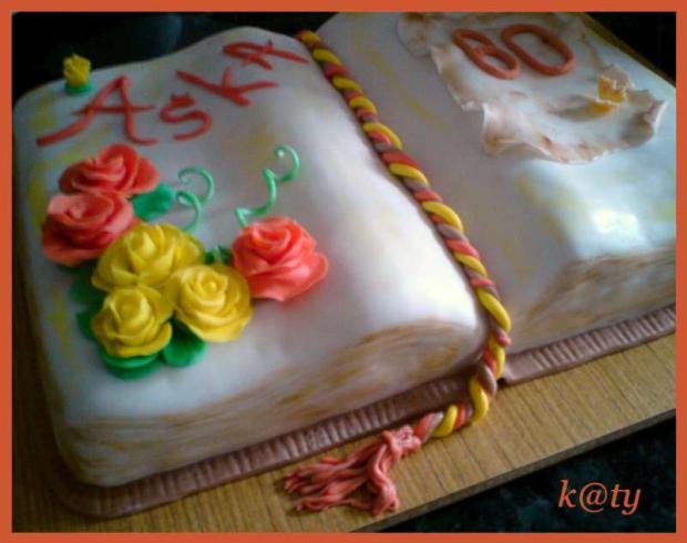 kniha - pohlad zboku, torta, Narodeninové torty, zivoth, 1