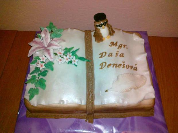 k promocií, torta, Torty - škola, stužková k promocií, torta, Torty - škola, stužková, tretinka, 1