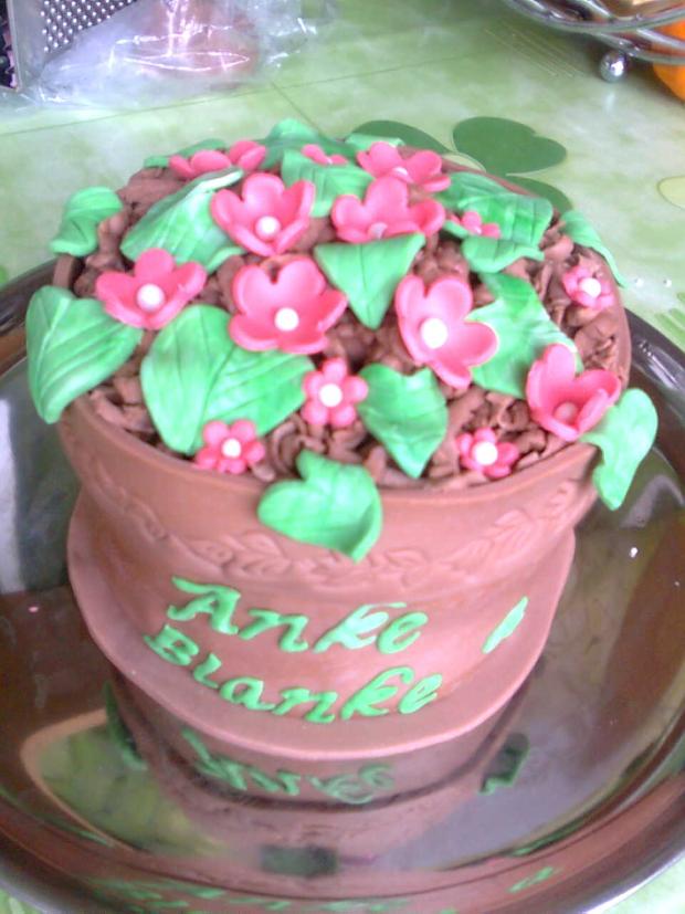 črepník, torta, Narodeninové torty, luluba, 1