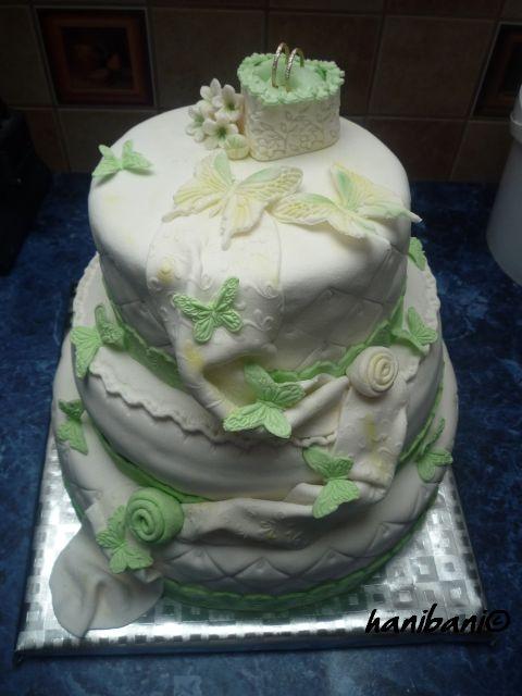 motýliková zelená, torta, Svadobné torty motýliková zelená, torta, Svadobné torty, hanibani, 1