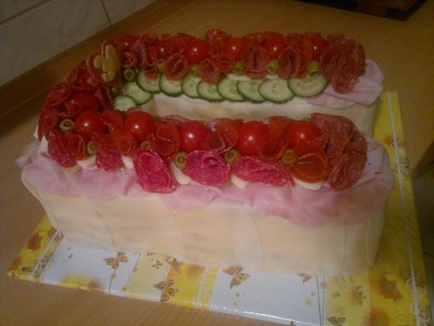 Slaná torta podkova z boku., torta, Slané torty, anazuz1299, 1
