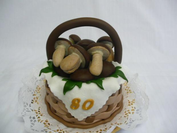 Mini košík na 80 - tku, torta Mini košík na 80 - tku, torta, matulko74, 1