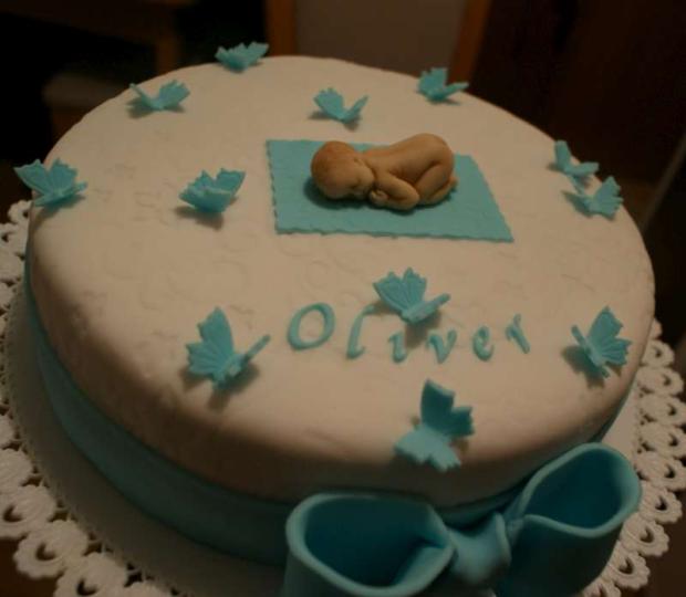 modrá krstinová, torta, Torty na krstiny modrá krstinová, torta, Torty na krstiny, danulka, 1