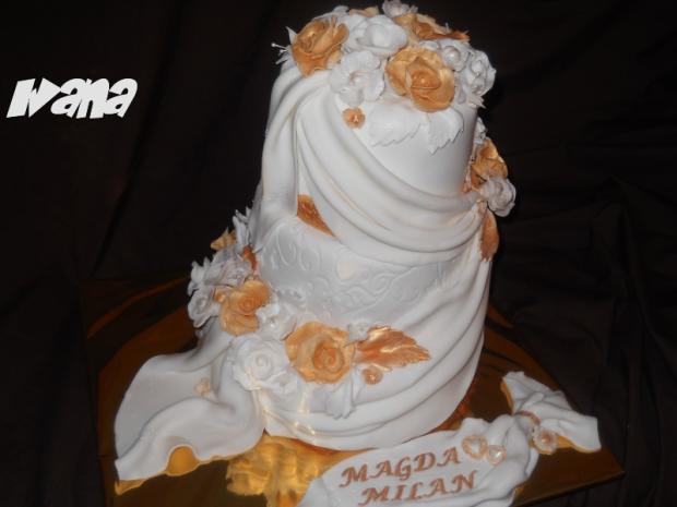 Zlatá svadba, torta, Svadobné torty Zlatá svadba, torta, Svadobné torty, Ivana111111, 1