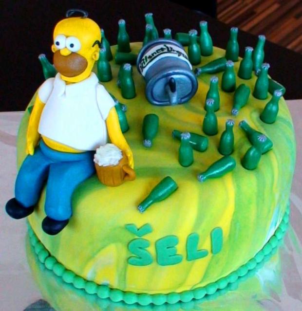 homer s pivom, torta, Narodeninové torty homer s pivom, torta, Narodeninové torty, zeronka, 1
