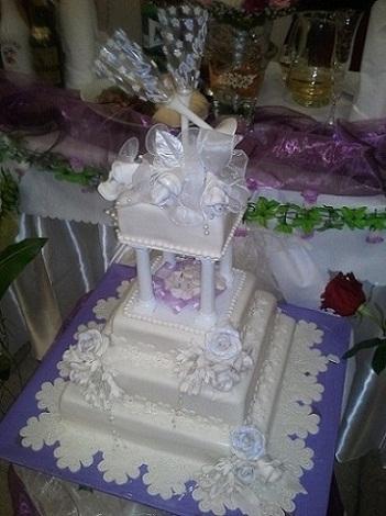Svadobná 4-poschodová, torta, Svadobné torty Svadobná 4-poschodová, torta, Svadobné torty, leti, 1