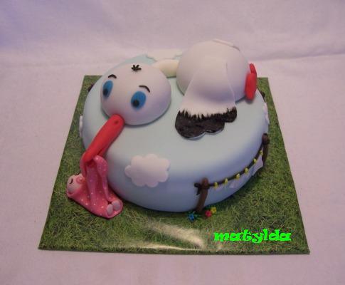 S bocianom, torta, Torty na krstiny S bocianom, torta, Torty na krstiny, matylda, 1