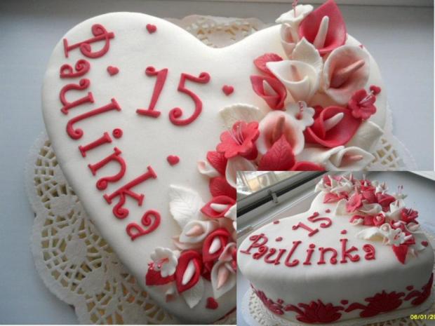Srdiečko s kalami :), torta, Narodeninové torty, Agnesa3131, 1