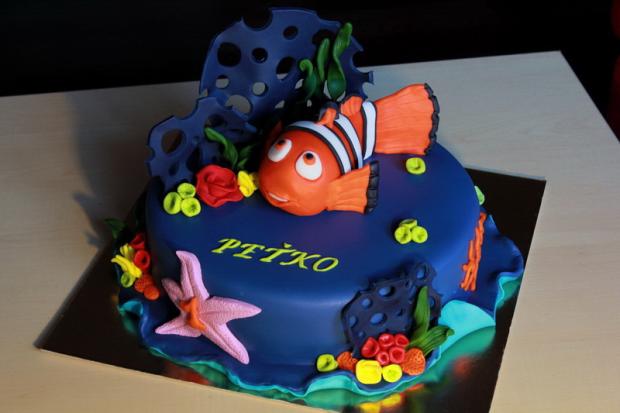 Hľadá sa Nemo, torta, Rozprávkové torty Hľadá sa Nemo, torta, Rozprávkové torty, jazvinka, 1