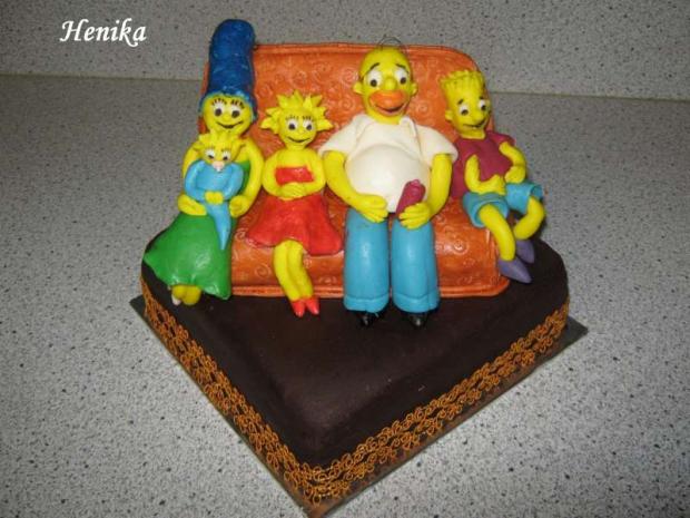 Simpsonovci, torta, Rozprávkové torty Simpsonovci, torta, Rozprávkové torty, Henrieta24, 1