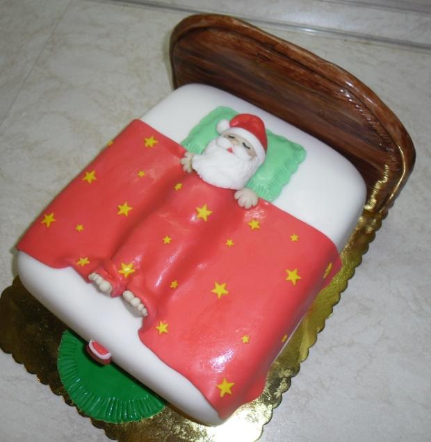 Dedo mráz v posteli, torta, Torty na cirkevné sviatky, cicapetra, 1