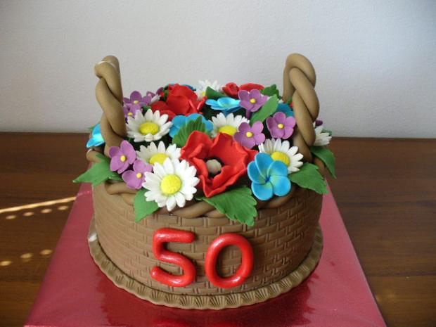 KOšík s kvetmi, torta, Netradičné torty, majuska23, 1