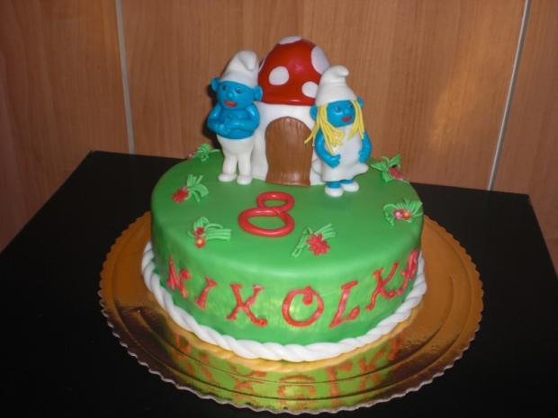 šmolková, torta, Rozprávkové torty, lucinkabn, 1