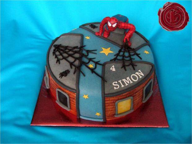 Spiderman na streche, torta, Rozprávkové torty Spiderman na streche, torta, Rozprávkové torty, lenkafab, 1