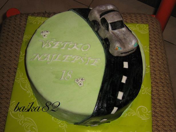 k 18. s autom, torta, Narodeninové torty, baška82, 1