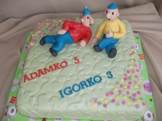 Pat a Mat:-) na dvojitu oslavu:-), torta, Ostané torty pre deti Pat a Mat:-) na dvojitu oslavu:-), torta, Ostané torty pre deti, Alenik, 1