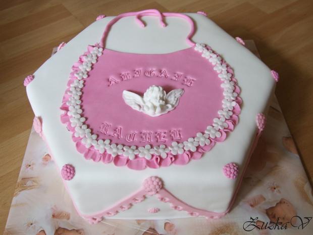 Krstinová s podbradníčkom, torta, Torty na krstiny Krstinová s podbradníčkom, torta, Torty na krstiny, ZuzkaV, 1
