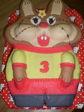 vykrmený zajo, torta, Torty so zvieratkami, Ivka29, 1