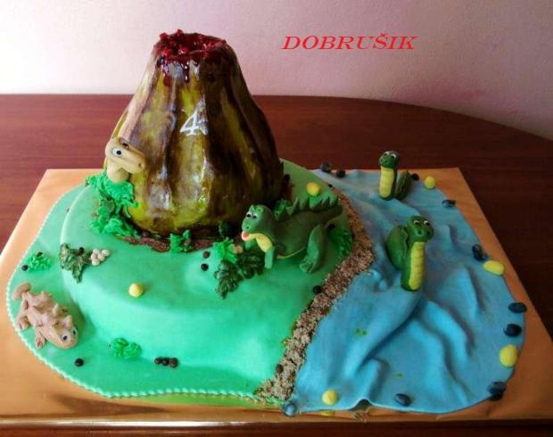 Dinosvet, torta, Torty so zvieratkami, Dobrusik, 1