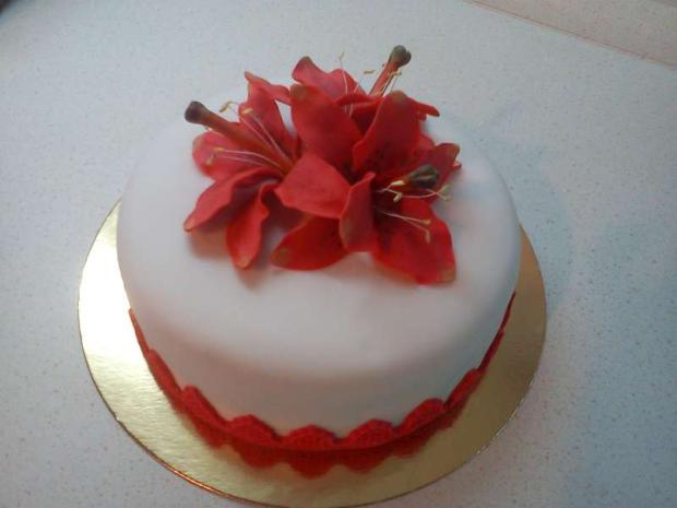 kruhová s ľaliami, torta, Narodeninové torty, Tatianka, 1