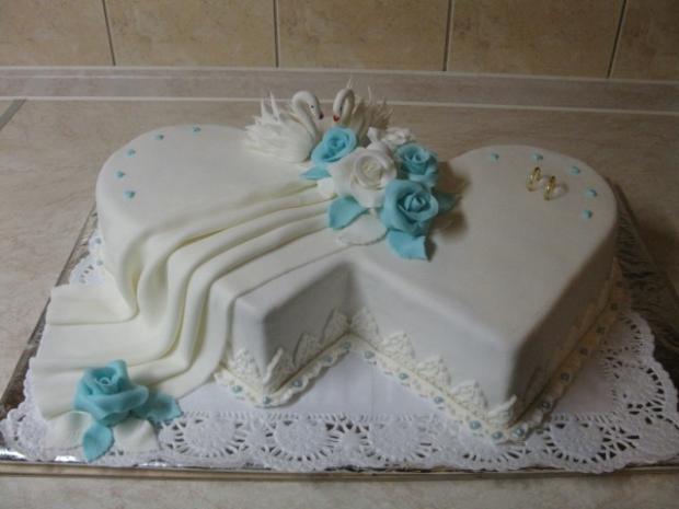 dvojsrdce, torta, Svadobné torty dvojsrdce, torta, Svadobné torty, Andrea5, 1