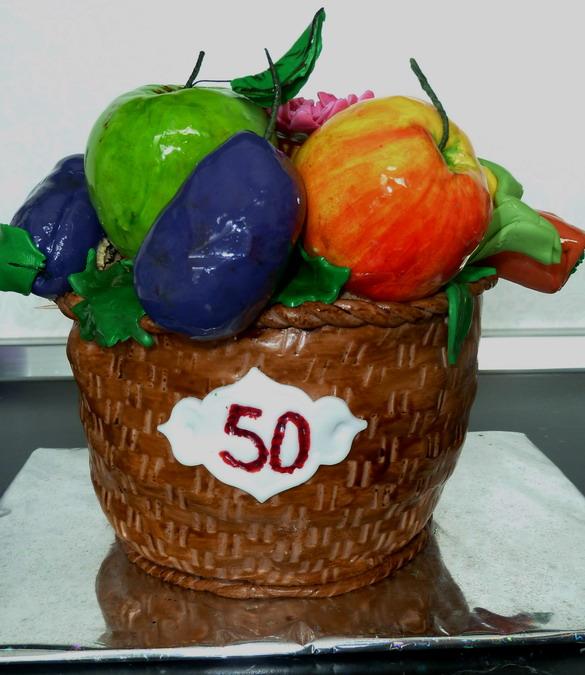 košík s ovocím a zeleninou iný pohľad, torta, Narodeninové torty, cvilinge, 1