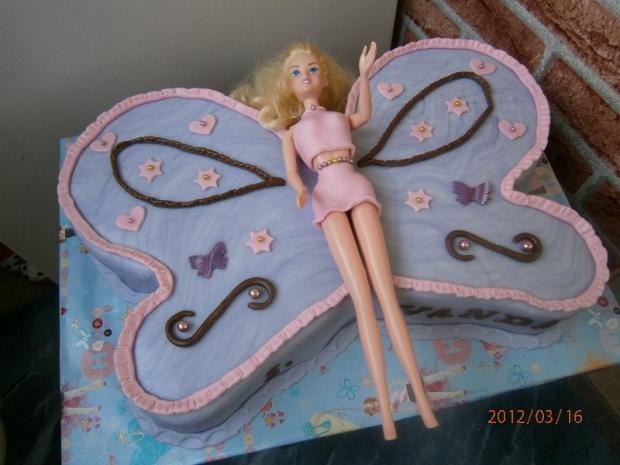 MOtyl s barbie, torta, Torty pre dievčatá, olinockaaa, 1