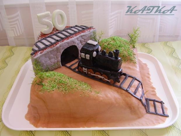 pre železničiara k 50-ke, torta, Narodeninové torty pre železničiara k 50-ke, torta, Narodeninové torty, Katka Ozsvaldova, 1