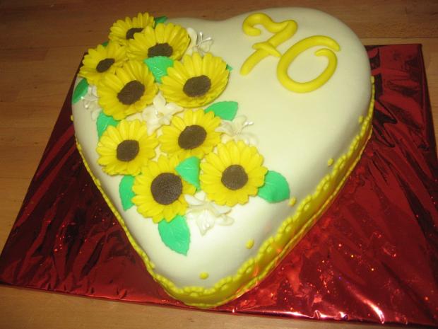 narodeninová so snečnicami, torta, Narodeninové torty, katuska8057, 1
