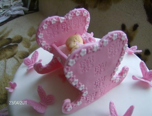 kolíska, torta, Torty na krstiny kolíska, torta, Torty na krstiny, jujanta, 1