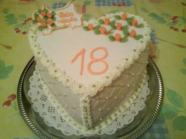 srdiečko k 18-tke, torta srdiečko k 18-tke, torta, zabacka, 1