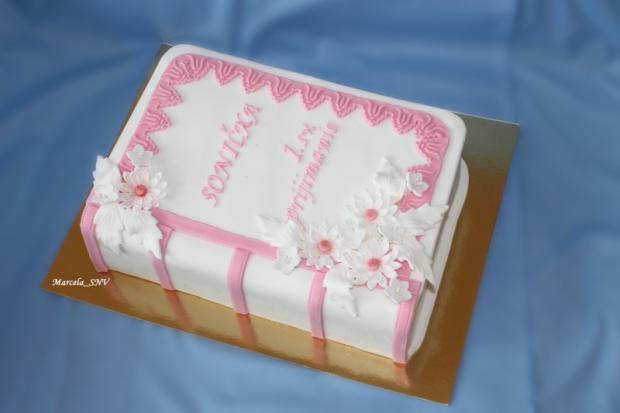 PSP - kniha v ružovom, torta, Torty na cirkevné sviatky PSP - kniha v ružovom, torta, Torty na cirkevné sviatky, Marcela_SNV, 1