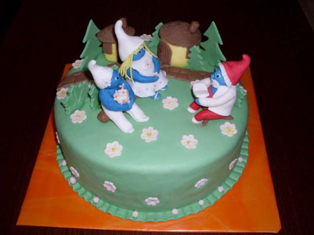 ŠMOLKOVIA 3, torta, Rozprávkové torty ŠMOLKOVIA 3, torta, Rozprávkové torty, Mária Vašová, 1