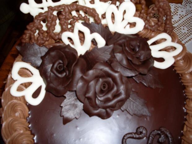 Čokoládové ruže, torta, Ozdoby na torty Čokoládové ruže, torta, Ozdoby na torty, katušška, 1