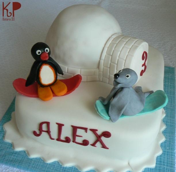 Pingu-Pingu, torta, Rozprávkové torty, batora30, 1