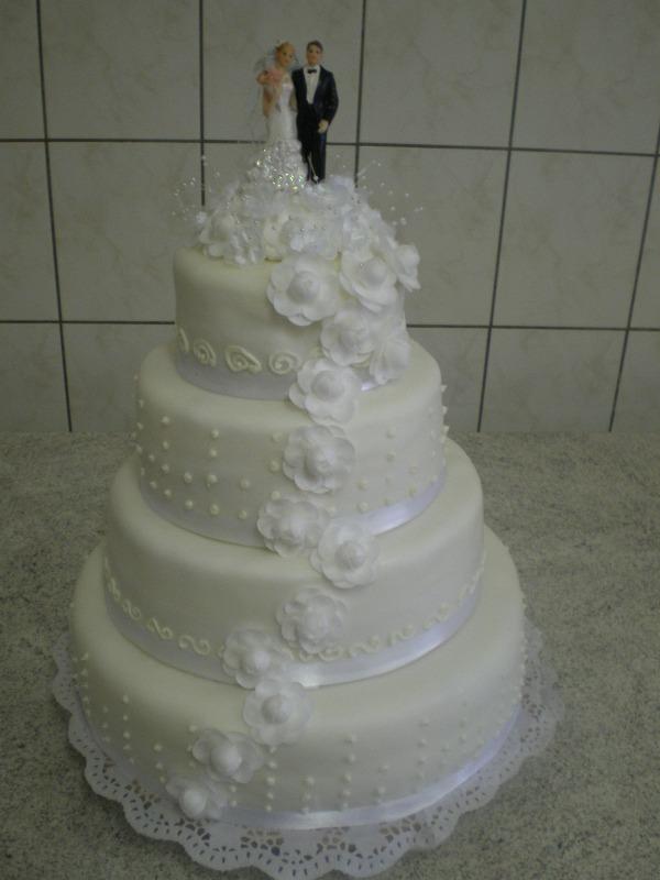 Svadobná biela torta, torta, Svadobné torty Svadobná biela torta, torta, Svadobné torty, Cukraren Jadranka, 1