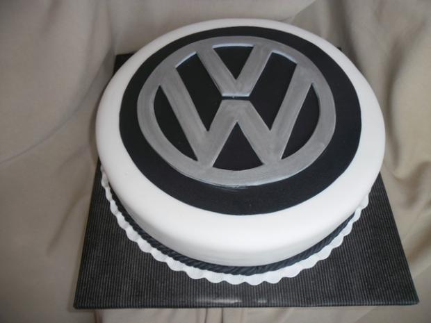 VW znak, torta, Torty autíčka, vláčiky, Alenik, 1