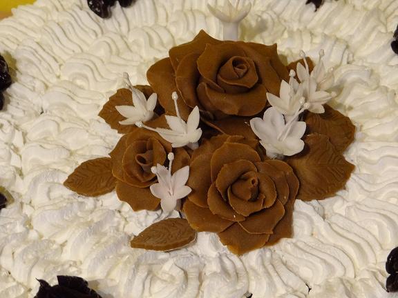 Ružičky na penovej torte, torta, Ozdoby na torty, Moncika7, 1